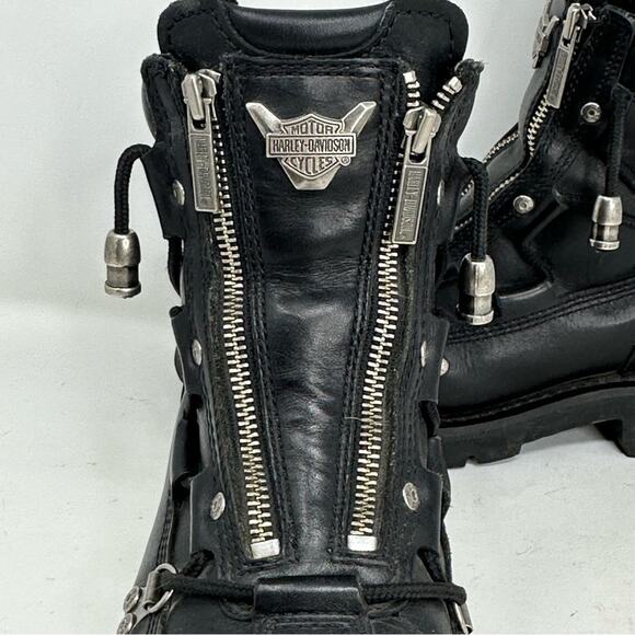 Harley-Davidson Men’s Brake Light Leather Riding Boots - BLACK - Picture 5 of 14